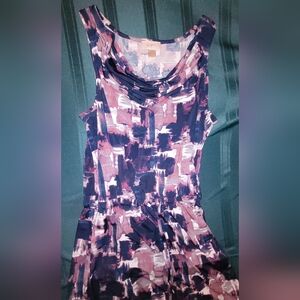 Womens Petite Medium Summer Dress Multi Colored